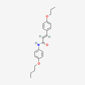 molecular formula C22H27NO3 B3756375 (2E)-N-(4-butoxyphenyl)-3-(4-propoxyphenyl)prop-2-enamide 