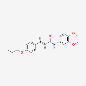 molecular formula C20H21NO4 B3756381 N-(2,3-dihydro-1,4-benzodioxin-6-yl)-3-(4-propoxyphenyl)acrylamide 