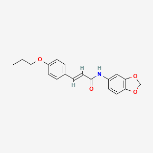 molecular formula C19H19NO4 B3756389 N-1,3-benzodioxol-5-yl-3-(4-propoxyphenyl)acrylamide 