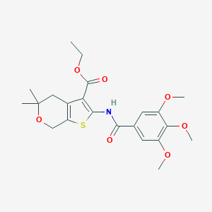 ethyl 5,5-dimethyl-2-[(3,4,5-trimethoxybenzoyl)amino]-4,7-dihydro-5H-thieno[2,3-c]pyran-3-carboxylate