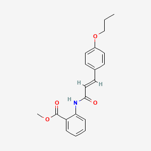 molecular formula C20H21NO4 B3756414 methyl 2-{[3-(4-propoxyphenyl)acryloyl]amino}benzoate 