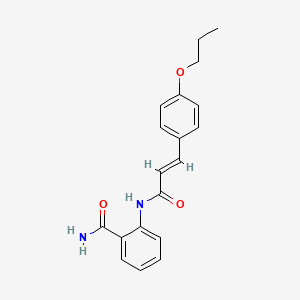 2-[[(E)-3-(4-propoxyphenyl)prop-2-enoyl]amino]benzamide