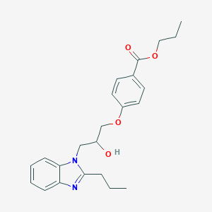 propyl 4-[2-hydroxy-3-(2-propyl-1H-benzimidazol-1-yl)propoxy]benzoate