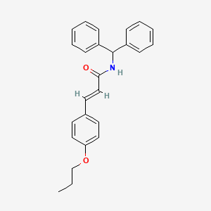 (2E)-N-(diphenylmethyl)-3-(4-propoxyphenyl)prop-2-enamide