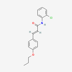 molecular formula C18H18ClNO2 B3756461 N-(2-chlorophenyl)-3-(4-propoxyphenyl)acrylamide 