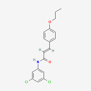 molecular formula C18H17Cl2NO2 B3756481 N-(3,5-dichlorophenyl)-3-(4-propoxyphenyl)acrylamide 