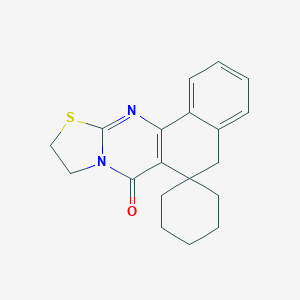 molecular formula C19H20N2OS B375650 5,6,9,10-tetrahydrospiro(7H-benzo[h][1,3]thiazolo[2,3-b]quinazoline-6,1'-cyclohexane)-7-one CAS No. 250216-01-4
