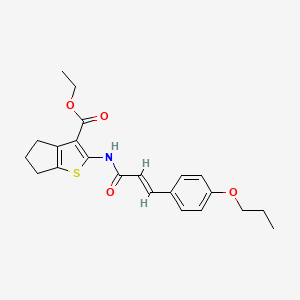 ethyl 2-{[3-(4-propoxyphenyl)acryloyl]amino}-5,6-dihydro-4H-cyclopenta[b]thiophene-3-carboxylate