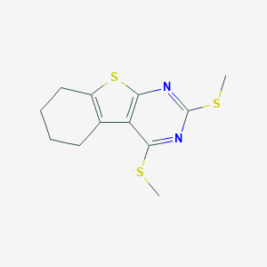 molecular formula C12H14N2S3 B375652 2,4-Bis(methylsulfanyl)-5,6,7,8-tetrahydro[1]benzothieno[2,3-d]pyrimidine CAS No. 137056-28-1