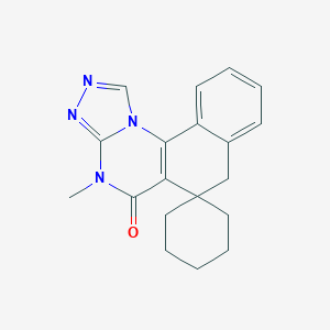 4-methyl-6,7-dihydrospiro(benzo[h][1,2,4]triazolo[4,3-a]quinazoline-6,1'-cyclohexane)-5(4H)-one