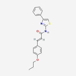 N-(4-phenyl-1,3-thiazol-2-yl)-3-(4-propoxyphenyl)acrylamide