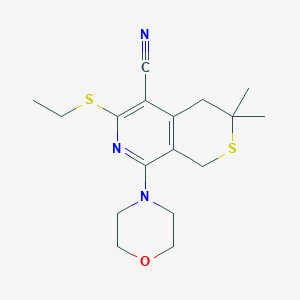 6-Ethylsulfanyl-3,3-dimethyl-8-morpholin-4-yl-1,4-dihydrothiopyrano[3,4-c]pyridine-5-carbonitrile