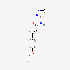 N-(5-methyl-1,3,4-thiadiazol-2-yl)-3-(4-propoxyphenyl)acrylamide