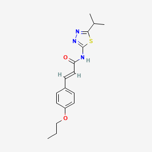 N-(5-isopropyl-1,3,4-thiadiazol-2-yl)-3-(4-propoxyphenyl)acrylamide