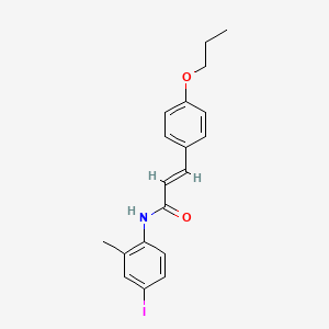 molecular formula C19H20INO2 B3756593 N-(4-iodo-2-methylphenyl)-3-(4-propoxyphenyl)acrylamide 