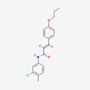 (2E)-N-(3-chloro-4-methylphenyl)-3-(4-propoxyphenyl)prop-2-enamide