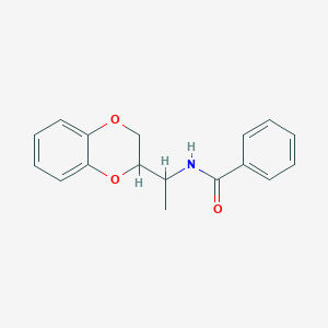 molecular formula C17H17NO3 B375662 N-[1-(2,3-dihydro-1,4-benzodioxin-2-yl)ethyl]benzamide 