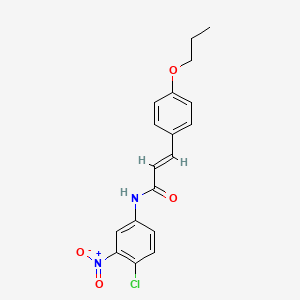 (2E)-N-(4-chloro-3-nitrophenyl)-3-(4-propoxyphenyl)prop-2-enamide