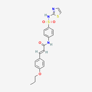 (2E)-3-(4-propoxyphenyl)-N-[4-(1,3-thiazol-2-ylsulfamoyl)phenyl]prop-2-enamide