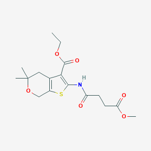 Ethyl 2-[(4-methoxy-4-oxobutanoyl)amino]-5,5-dimethyl-4,7-dihydrothieno[2,3-c]pyran-3-carboxylate