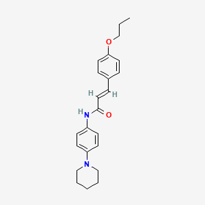 molecular formula C23H28N2O2 B3756679 (2E)-N-[4-(piperidin-1-yl)phenyl]-3-(4-propoxyphenyl)prop-2-enamide 