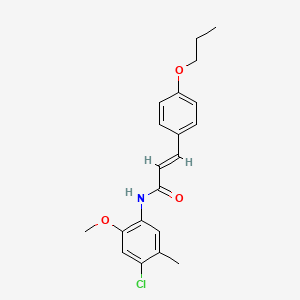 molecular formula C20H22ClNO3 B3756698 N-(4-chloro-2-methoxy-5-methylphenyl)-3-(4-propoxyphenyl)acrylamide 