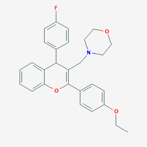 molecular formula C28H28FNO3 B375676 4-{[2-(4-ethoxyphenyl)-4-(4-fluorophenyl)-4H-chromen-3-yl]methyl}morpholine 