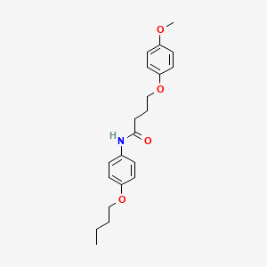 molecular formula C21H27NO4 B3756763 N-(4-butoxyphenyl)-4-(4-methoxyphenoxy)butanamide 