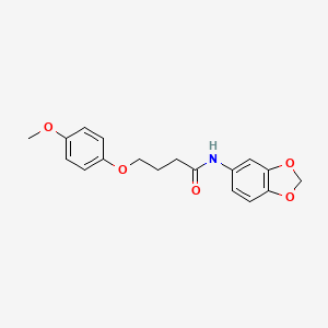 molecular formula C18H19NO5 B3756768 N-1,3-benzodioxol-5-yl-4-(4-methoxyphenoxy)butanamide 