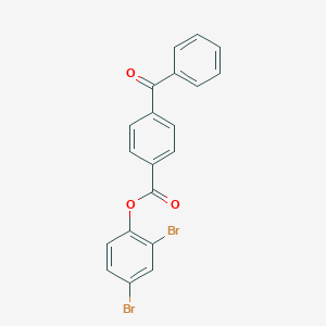 molecular formula C20H12Br2O3 B375678 2,4-Dibromophenyl 4-benzoylbenzoate 