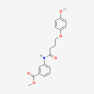 molecular formula C19H21NO5 B3756781 methyl 3-{[4-(4-methoxyphenoxy)butanoyl]amino}benzoate 