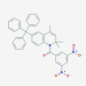 molecular formula C38H31N3O5 B375679 (3,5-dinitrophenyl)(2,2,4-trimethyl-6-tritylquinolin-1(2H)-yl)methanone 