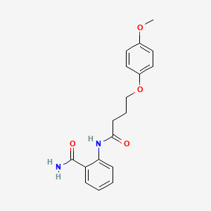 molecular formula C18H20N2O4 B3756795 2-{[4-(4-methoxyphenoxy)butanoyl]amino}benzamide 