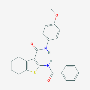 molecular formula C23H22N2O3S B375680 2-(benzoylamino)-N-(4-methoxyphenyl)-4,5,6,7-tetrahydro-1-benzothiophene-3-carboxamide 