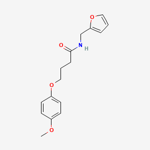 molecular formula C16H19NO4 B3756803 N-(2-furylmethyl)-4-(4-methoxyphenoxy)butanamide 