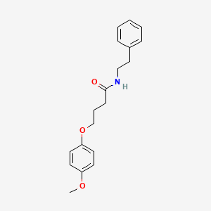 molecular formula C19H23NO3 B3756804 4-(4-methoxyphenoxy)-N-(2-phenylethyl)butanamide 