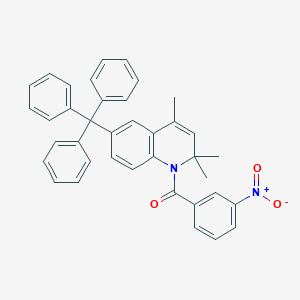 molecular formula C38H32N2O3 B375684 (3-Nitrophenyl)-(2,2,4-trimethyl-6-tritylquinolin-1-yl)methanone CAS No. 5635-42-7