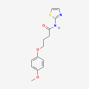 molecular formula C14H16N2O3S B3756859 4-(4-methoxyphenoxy)-N-(1,3-thiazol-2-yl)butanamide 