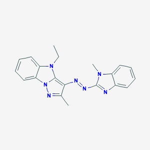 4-ethyl-2-methyl-3-[(1-methyl-1H-benzimidazol-2-yl)diazenyl]-4H-pyrazolo[1,5-a]benzimidazole
