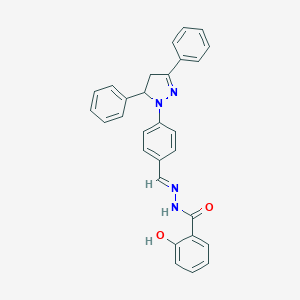 molecular formula C29H24N4O2 B375694 N'-{(E)-[4-(3,5-diphenyl-4,5-dihydro-1H-pyrazol-1-yl)phenyl]methylidene}-2-hydroxybenzohydrazide CAS No. 326028-35-7