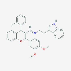 molecular formula C35H32N2O3 B375697 1-[2-(3,4-dimethoxyphenyl)-4-(2-methylphenyl)-4H-chromen-3-yl]-N-[2-(1H-indol-3-yl)ethyl]methanimine CAS No. 326876-39-5