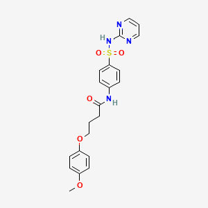 4-(4-methoxyphenoxy)-N-[4-(pyrimidin-2-ylsulfamoyl)phenyl]butanamide