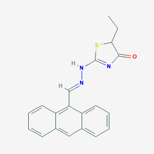 2-[(2E)-2-(anthracen-9-ylmethylidene)hydrazinyl]-5-ethyl-1,3-thiazol-4-one