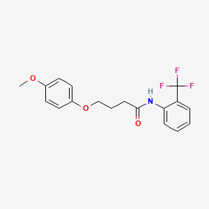 molecular formula C18H18F3NO3 B3756983 4-(4-methoxyphenoxy)-N-[2-(trifluoromethyl)phenyl]butanamide 