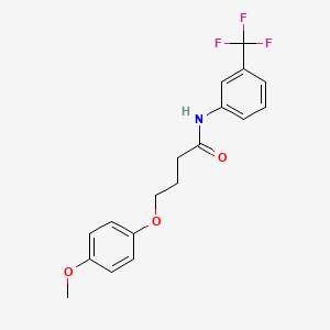 molecular formula C18H18F3NO3 B3756987 4-(4-methoxyphenoxy)-N-[3-(trifluoromethyl)phenyl]butanamide 