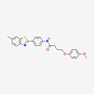 4-(4-methoxyphenoxy)-N-[4-(6-methyl-1,3-benzothiazol-2-yl)phenyl]butanamide