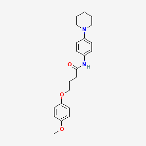 molecular formula C22H28N2O3 B3757000 4-(4-methoxyphenoxy)-N-[4-(piperidin-1-yl)phenyl]butanamide 