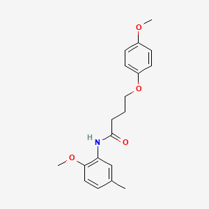 molecular formula C19H23NO4 B3757010 N-(2-methoxy-5-methylphenyl)-4-(4-methoxyphenoxy)butanamide 