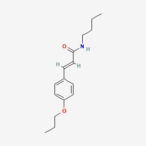 molecular formula C16H23NO2 B3757037 (E)-N-butyl-3-(4-propoxyphenyl)prop-2-enamide 