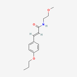 molecular formula C15H21NO3 B3757049 (2E)-N-(2-methoxyethyl)-3-(4-propoxyphenyl)prop-2-enamide 